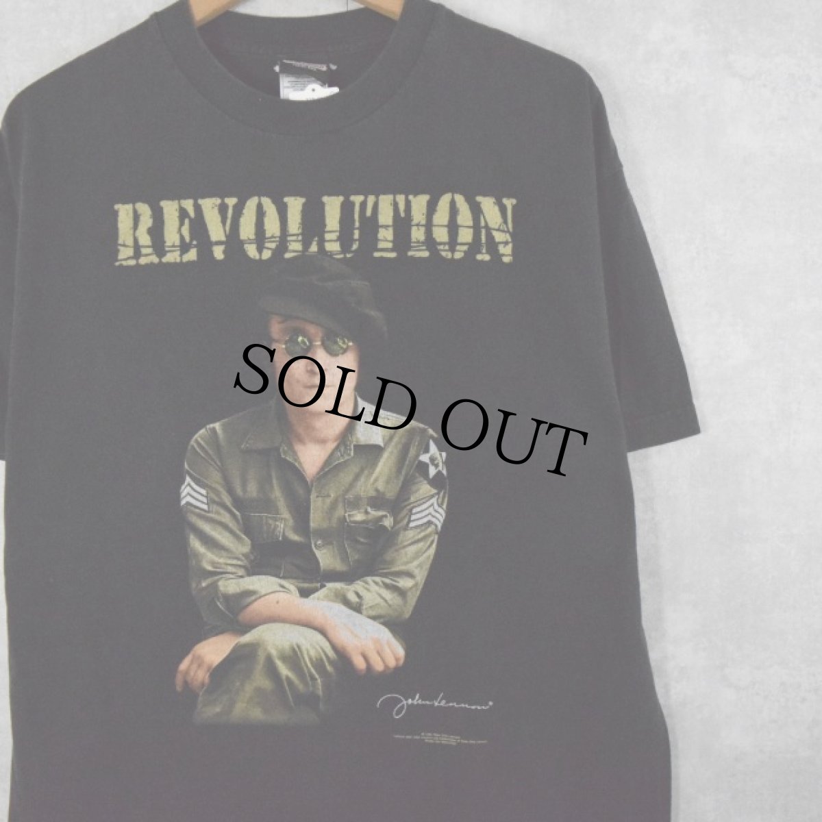 画像1: 90's JOHN LENNON "REVOLUTION" ミュージシャンTシャツ L (1)