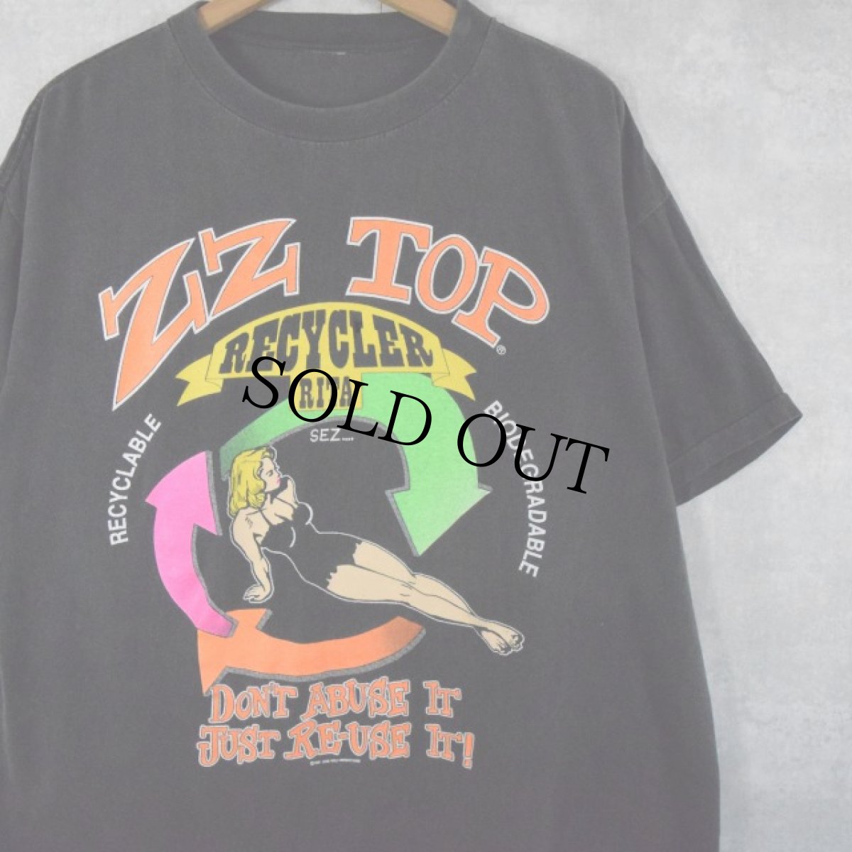 画像1: 90's ZZ Top "Recycler" ロックバンドTシャツ  (1)