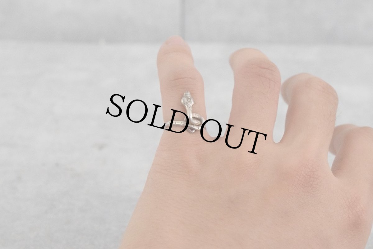 画像2: シルバー925 "蛇" アニマルモチーフリング 6号 (2)