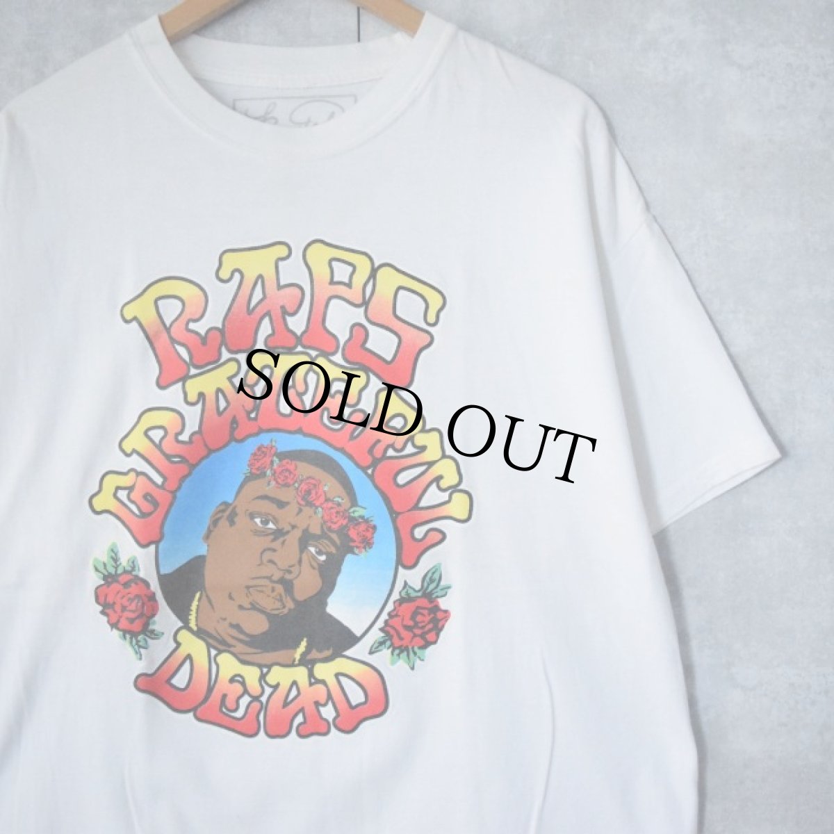 画像1: Notorious B.I.G "RAPS GRATEFUL DEAD" バンドパロディ HIPHOPTシャツ XL (1)