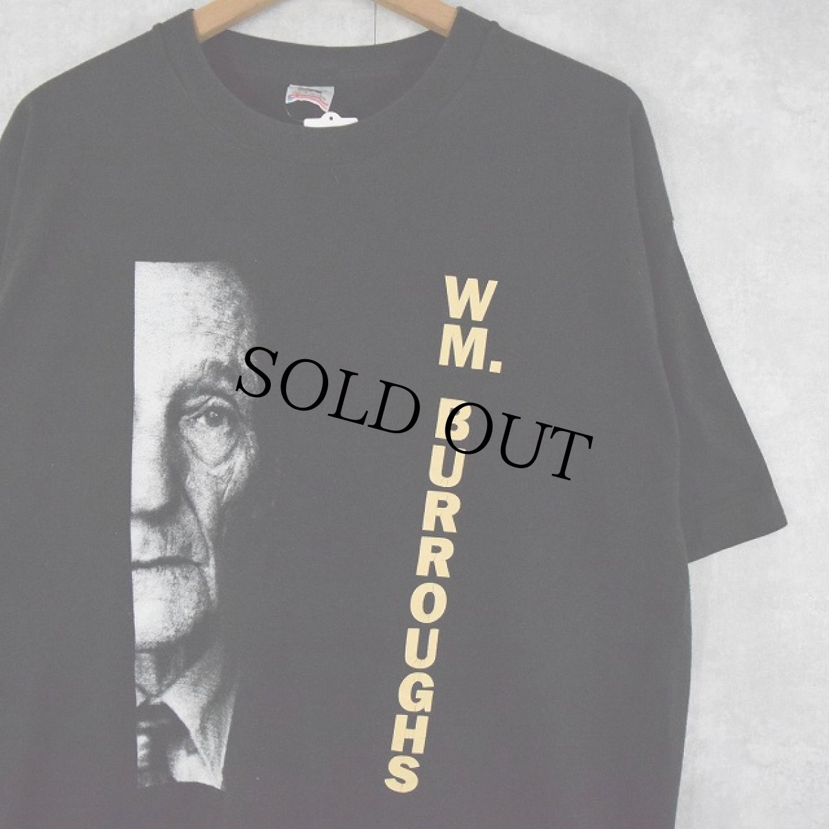 画像1: 90's William Burroughs USA製 作家プリントTシャツ XL (1)