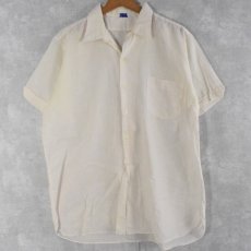 画像1: VINTAGE CANADA製 オープンカラーコットンシャツ (1)