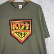 画像1: 90's KISS USA製 "KISS ARMY" ロックバンドファンクラブ プリントTシャツ XL (1)