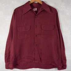 画像1: 50's RANDOM WEAR オープンカラー レーヨンシャツ M (1)