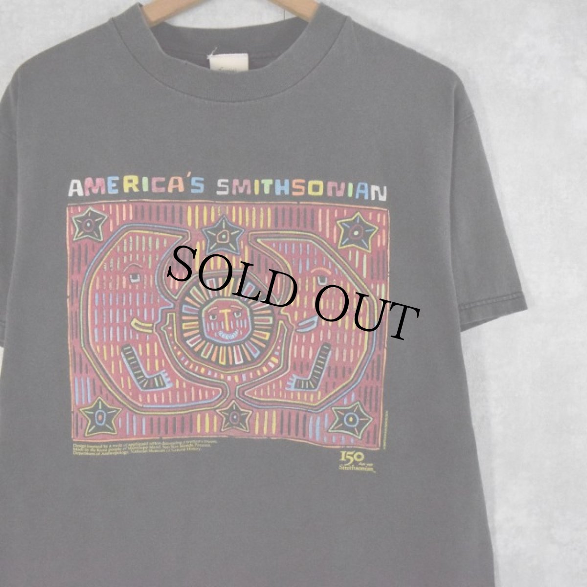 画像1: 90's AMERICA'S SMITHSONIAN アートプリント 博物館Tシャツ  (1)