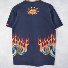 画像1: JNCO USA製 蛇 巻きプリントTシャツ M (1)