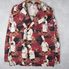 画像1: 【SALE】Chef Revival 総柄 コックシャツ S (1)