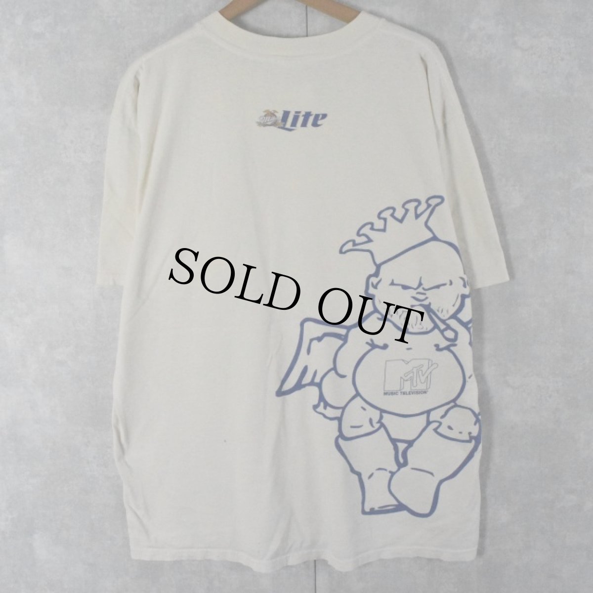 画像1: 2000's MTV Miller Lite Singled Out ビールメーカープリントTシャツ XL (1)