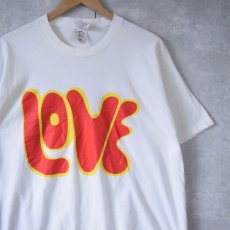画像1: 90's USA製 "LOVE" プリントTシャツ XL (1)