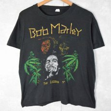 画像1: 90's Bob Marley UK製 "THE LEGEND" レゲエミュージシャン プリントTシャツ L (1)