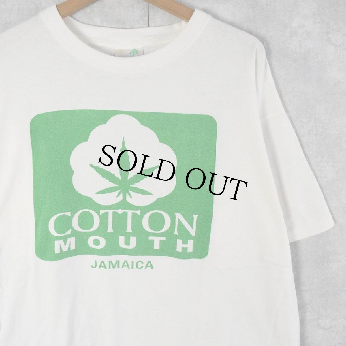 画像1: "COTTON MOUTH JAMAICA" ガンジャプリントTシャツ XXL (1)