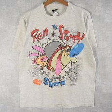 画像1: 90's The Ren and Stimpy Show USA製 キャラクターTシャツ L (1)