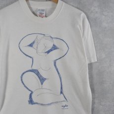 画像1: Amedeo Modigliani "Caryatid" アートプリントTシャツ M (1)