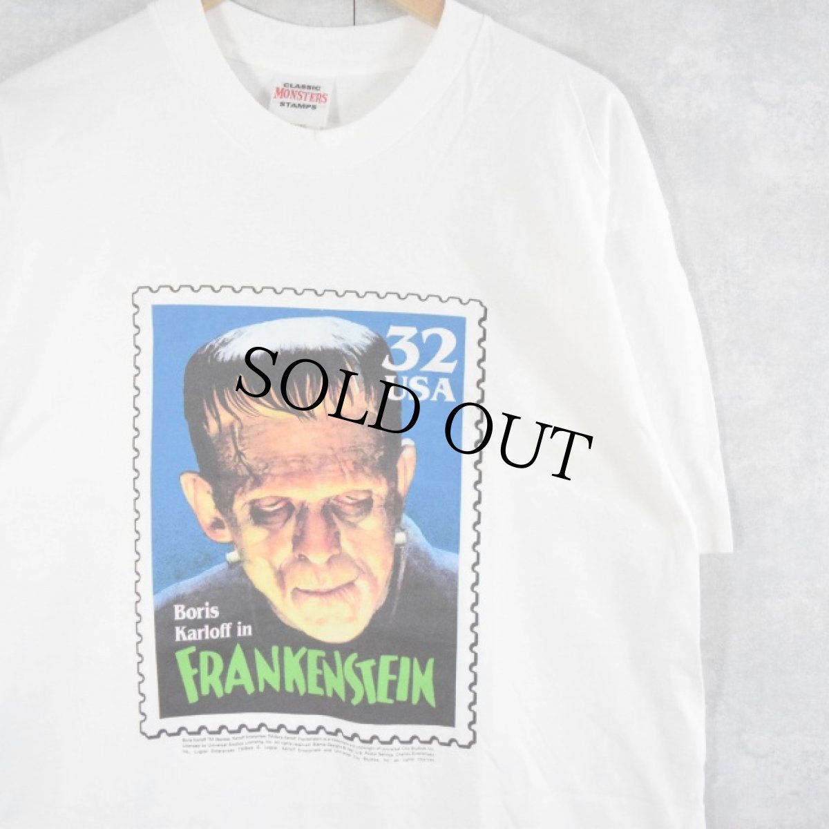 画像1: 90's FRANKENSTEIN USA製 プリントTシャツ DEADSTOCK L/XL (1)