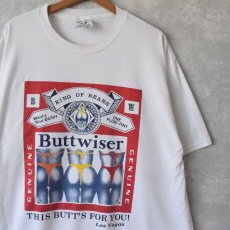 画像1: "Buttwiser" USA製 パロディTシャツ XL (1)