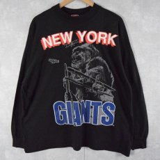 画像1: 90's USA製 "NEW YORK GIANTS" アメリカンフットボールロゴプリントロンT XL (1)