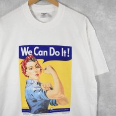 画像1: 2000's "We Can Do It!" 第二次世界大戦 ポスタープリントTシャツ XL (1)
