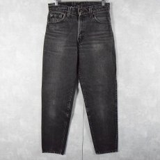 画像1: 90's Levi's 550 USA製 サルファブラックデニムパンツ W29 (1)