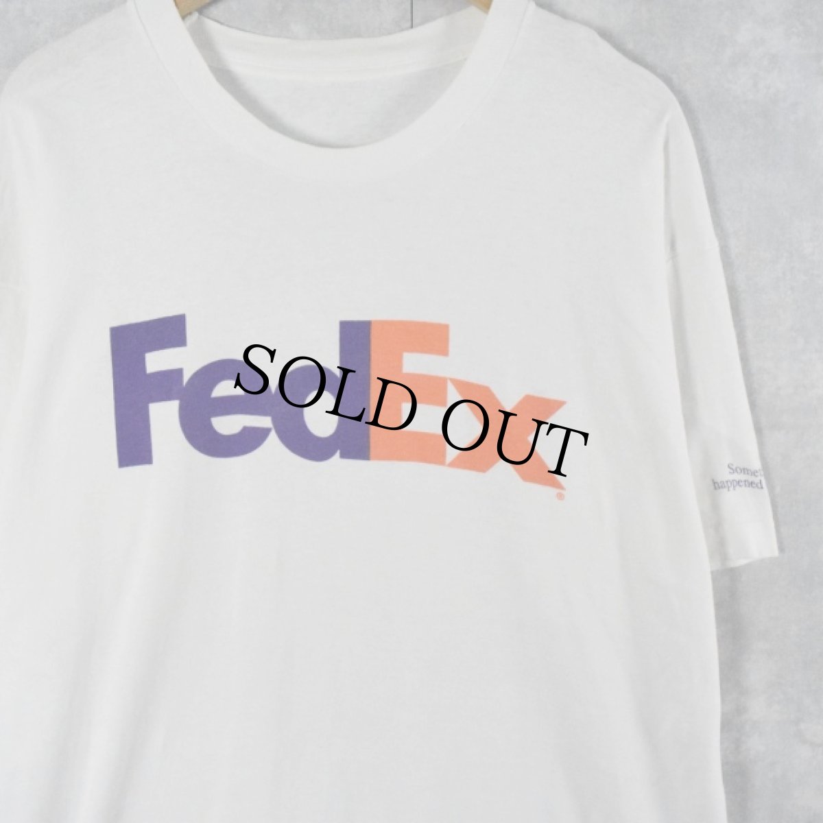 画像1: 90's FedEx 企業ロゴプリントTシャツ  (1)