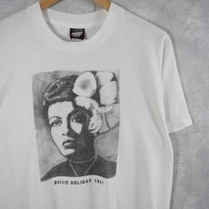 画像1: 90's BILLIE HOLIDAY USA製 ジャズシンガーTシャツ L (1)