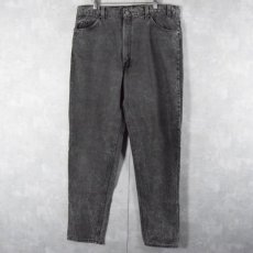 画像1: 90's Levi's 550 USA製 ブラックデニムパンツ W37 (1)