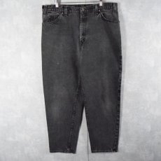 画像1: 90's Levi's 550 USA製 ブラックデニムパンツ W37 (1)