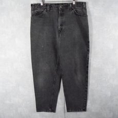 画像1: 90's Levi's 550 USA製 ブラックデニムパンツ W37 (1)