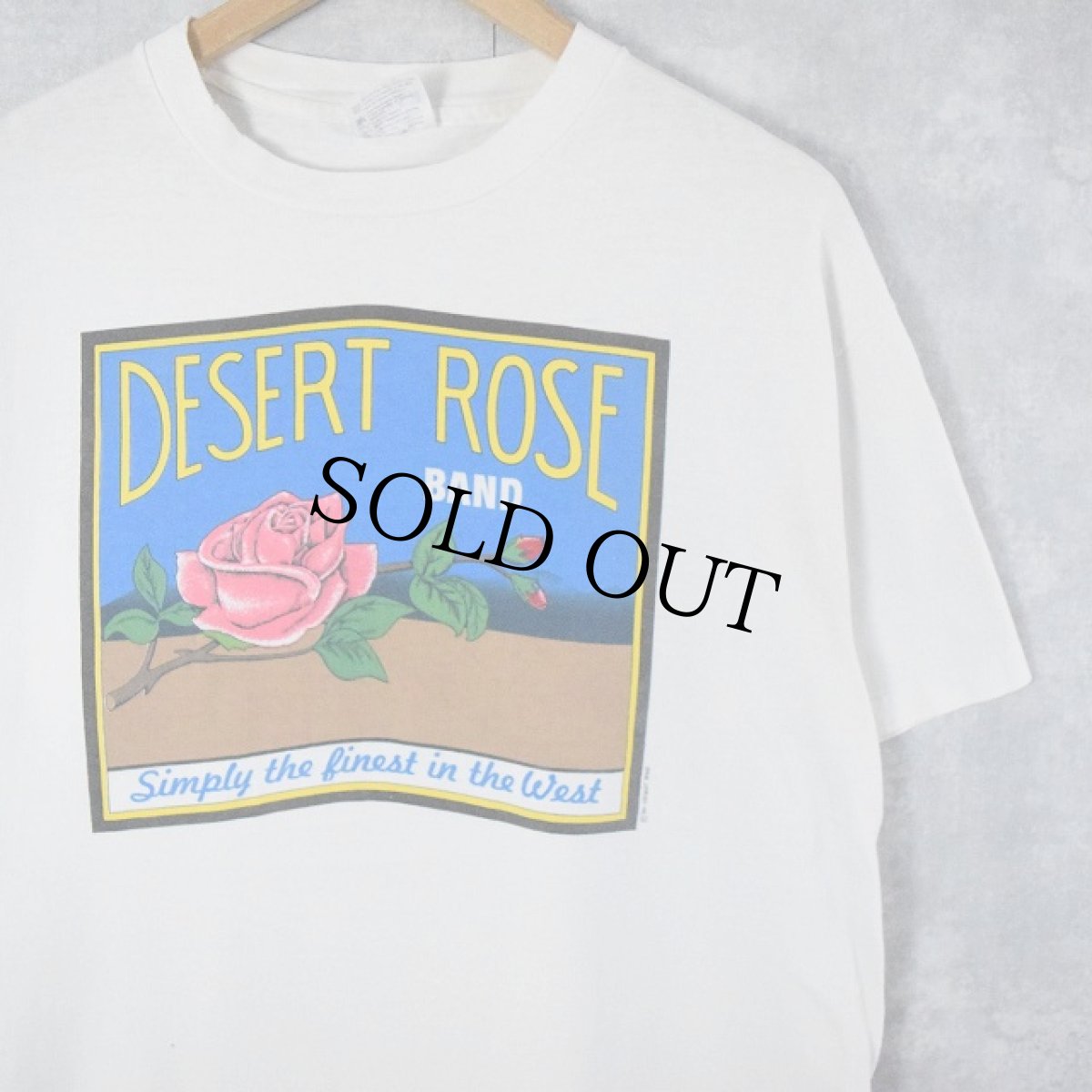 画像1: 90's DESERT ROSE BAND USA製 カントリーロックバンドプリントTシャツ XL (1)