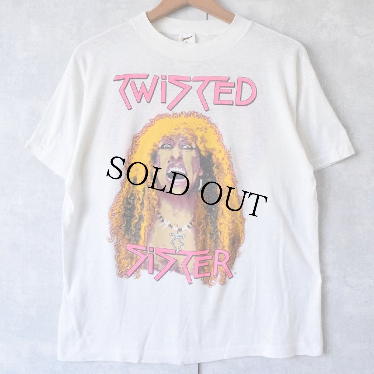 画像1: 80's Twisted Sister USA製 ヘヴィメタルバンドプリントTシャツ L (1)