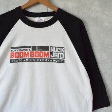 画像1: TONY HAWK'S "BOOM BOOM HUCK JAM" スケートイベント ラグランTシャツ L (1)
