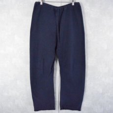 画像1: 60's Champion REVERSE WEAVE USA製 タタキタグ スウェットパンツ 目無し NAVY L (1)