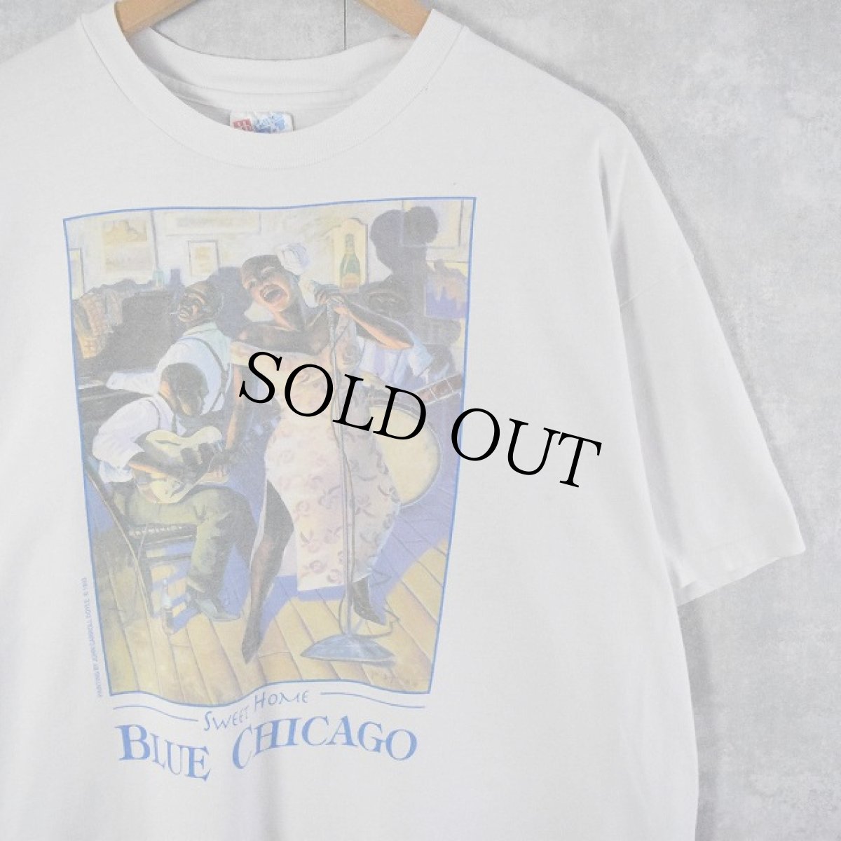 画像1: 90's SWEET HOME BLUE CHICAGO USA製 ライブハウス Tシャツ XL (1)
