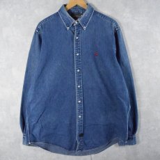 画像1: 90's POLO COUNTRY Ralph Lauren ボタンダウンデニムシャツ XL (1)