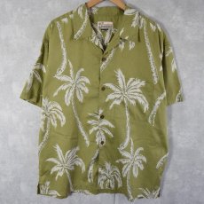 画像1: Patagonia Pataloha ヤシの木柄 コットンアロハシャツ XL (1)