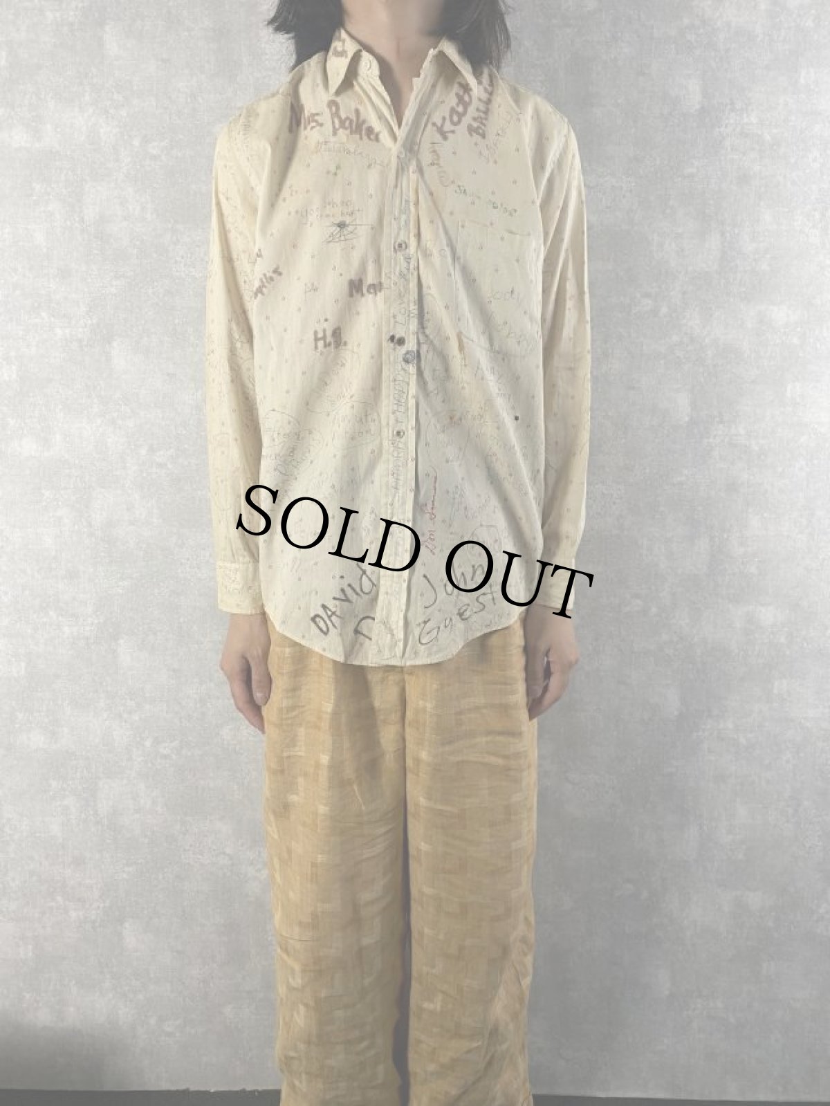 画像2: 50's PENNEY'S アトミック柄 メモリアルシャツ (2)