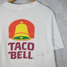 画像1: 90's TACO BELL "On the Ball" ファーストフードチェーン ロゴプリントTシャツ XL (1)