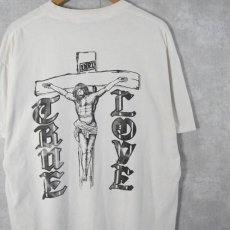 画像1: "TRUE LOVE" キリストプリントTシャツ XL (1)