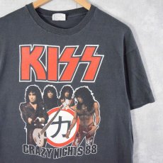 画像1: 80's KISS USA製 "CRAZY NIGTS 88" ロックバンドツアー プリントTシャツ XL (1)