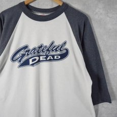 画像1: 90's GRATEFUL DEAD ロックバンド プリント七分袖ラグランTシャツ XL (1)