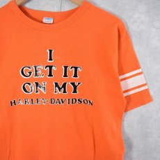 画像1: 70s〜80's Champion USA製 バータグ "HARLEY-DAVIDSON" プリントTシャツ XL (1)