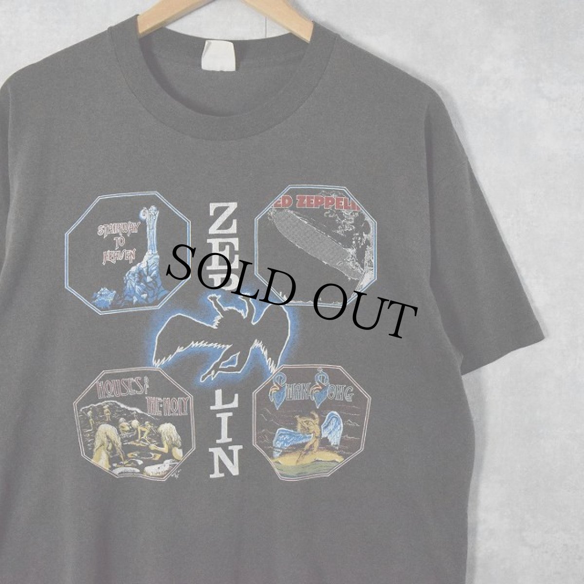 画像1: 90's Led Zeppelin USA製 ロックバンドTシャツ XL (1)