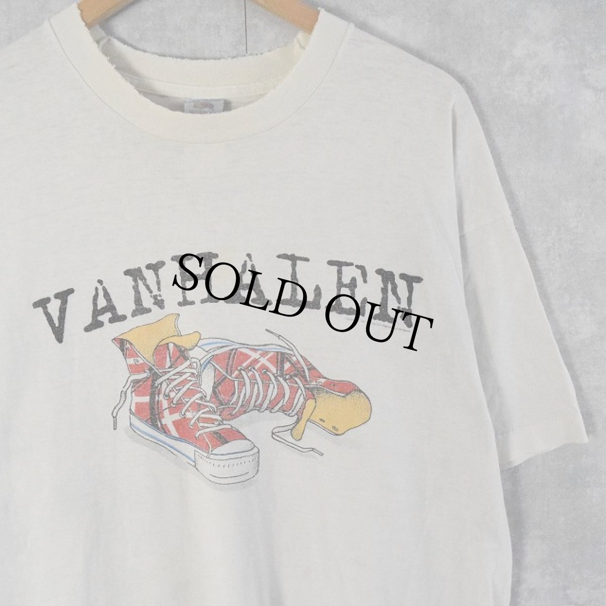 画像1: 90's VAN HALEN USA製 "Right here, right now." ハードロックバンド プリントTシャツ XL (1)