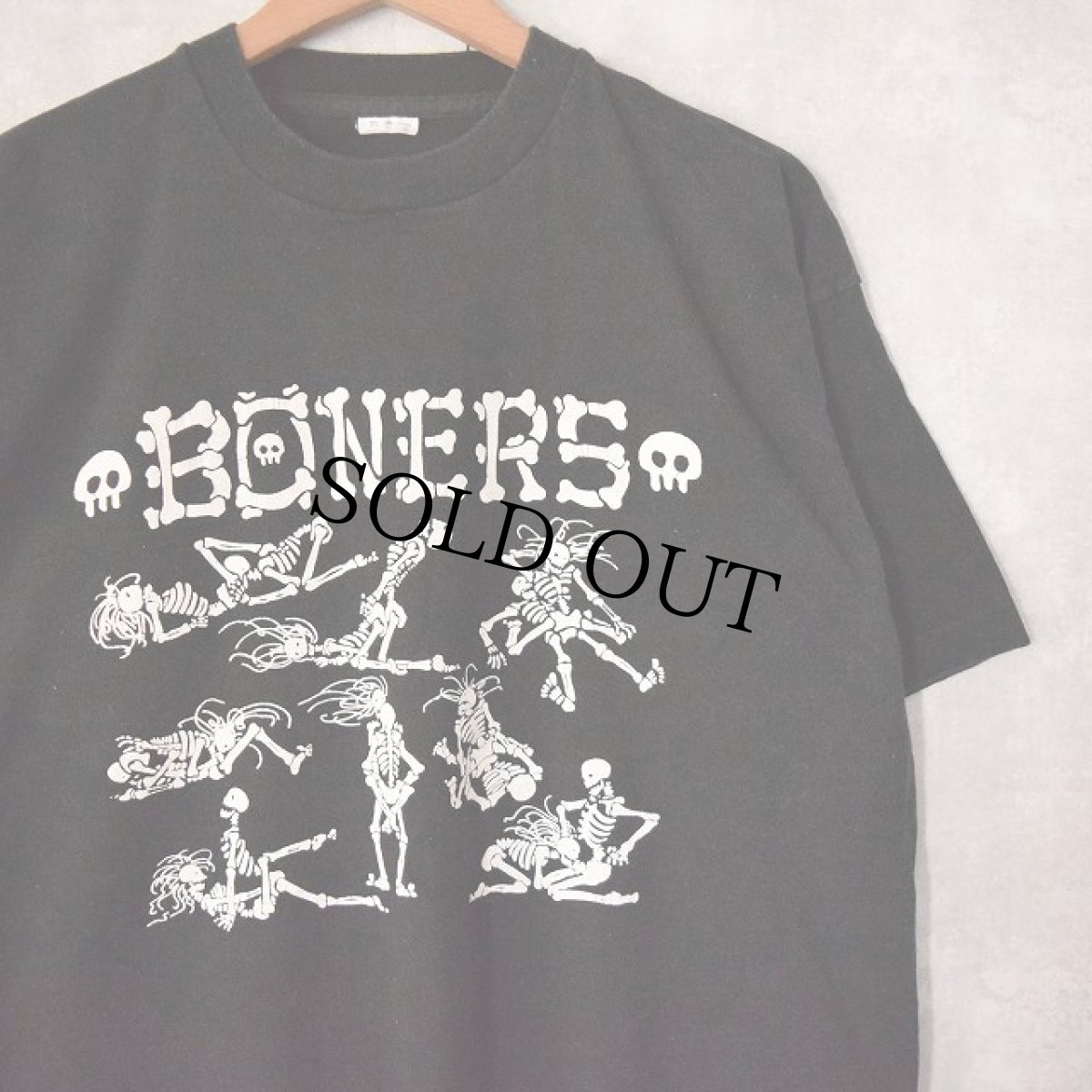 画像1: 90's "BONERS" 四十八手 スカルプリントTシャツ XL (1)