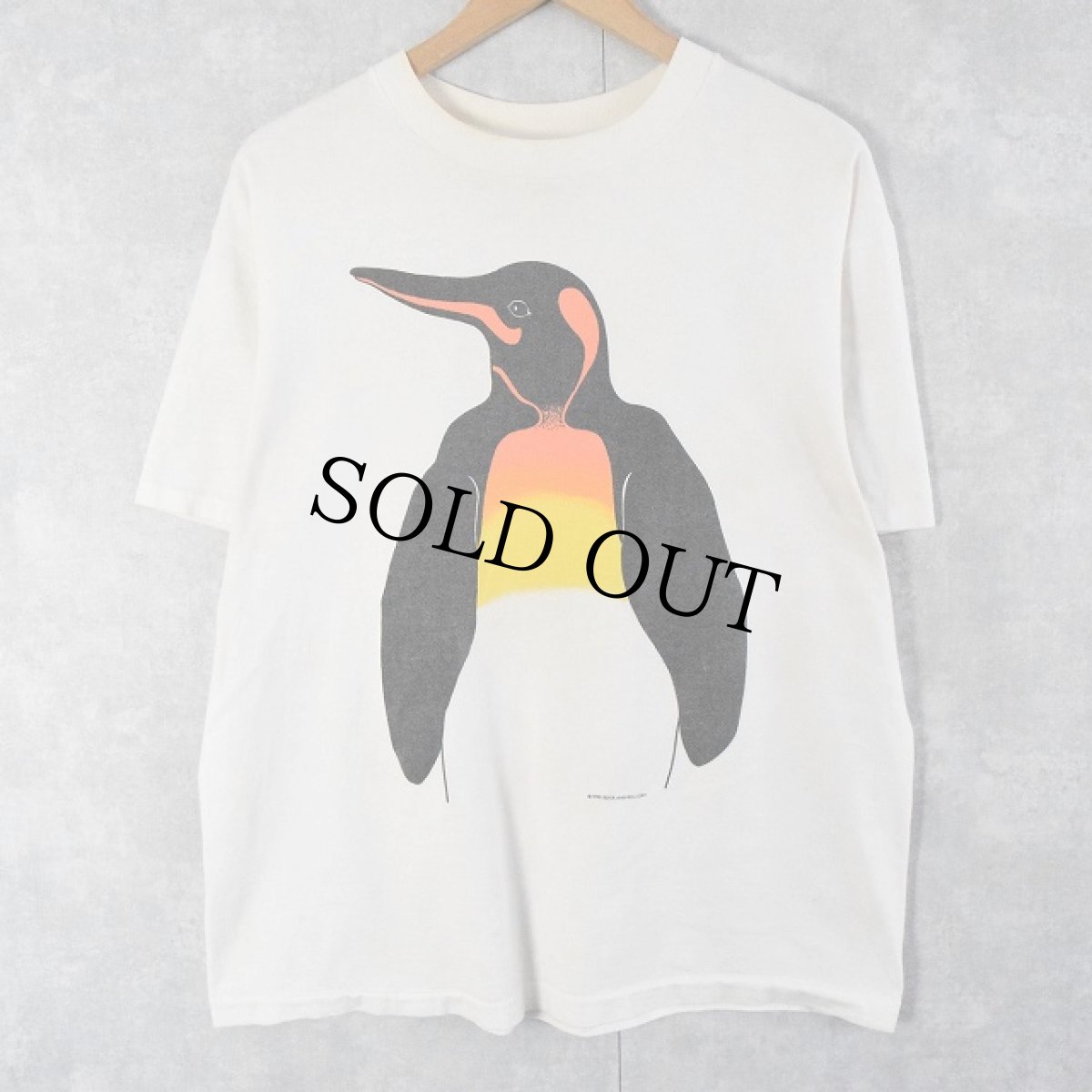 画像1: 【SALE】90's ペンギンイラストTシャツ XL (1)