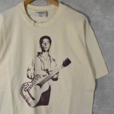画像1: Woody Guthrie USA製 ミュージシャンプリントTシャツ L (1)