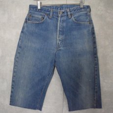 画像1: 70's Levi's 501 66前期 "ブランクタブ" カットオフデニムショーツ W32 (1)