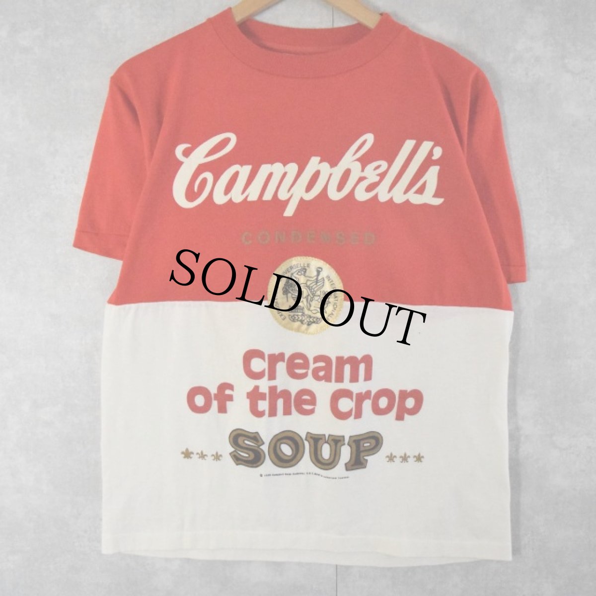 画像1: 80's Campbell's Soup Cream of the Crop プリントTシャツ L (1)