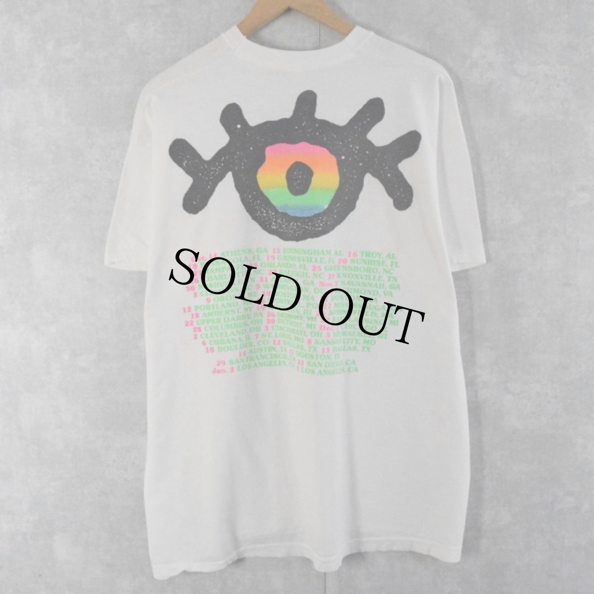 画像2: 80's The B-52's "Cosmic Thing" ニューウェーブバンドTシャツ (2)