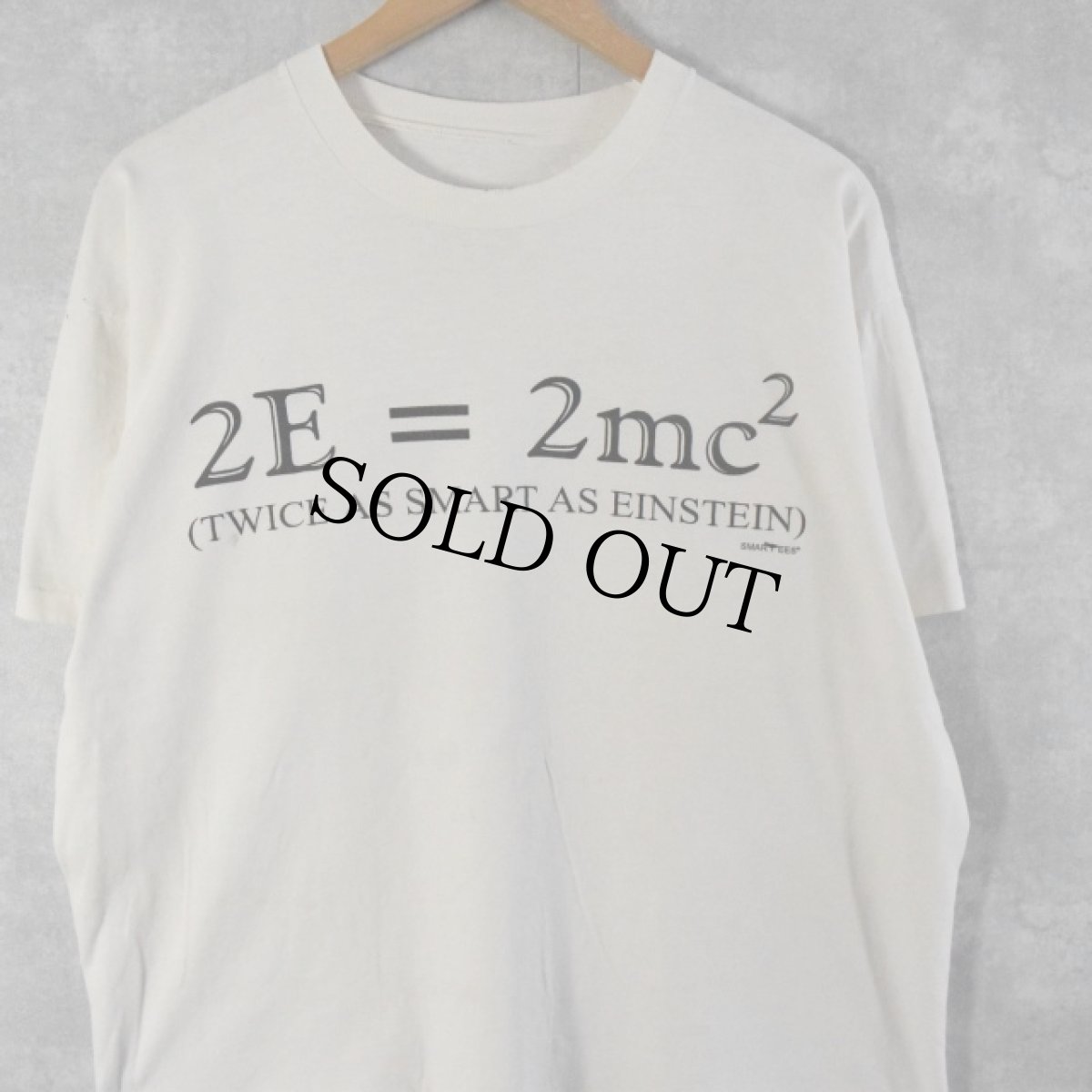 画像1: 90's "2E=2mc2 TWICE AS SMART AS EINSTEIN" 数式プリントTシャツ  (1)