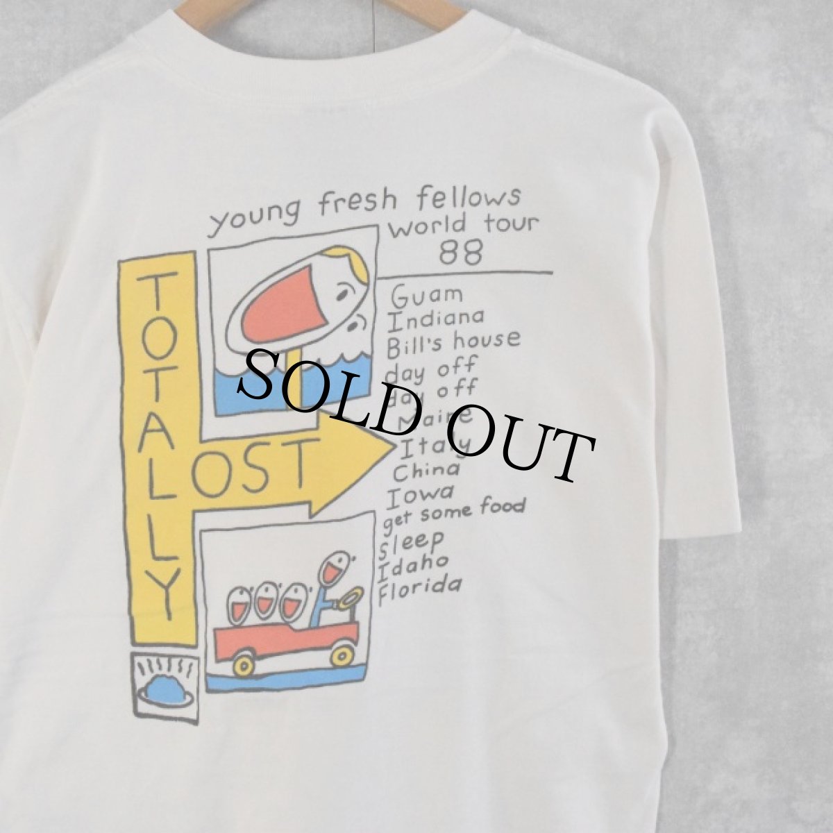 画像2: 80's The Young Fresh Fellows オルタナティブロックバンドツアーTシャツ L (2)